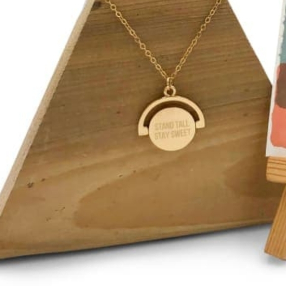 Pineapple Fidget Necklace Gold Tone "Stand Tall Stay Sweet" by Foxy Orig… - Picture 4 of 4